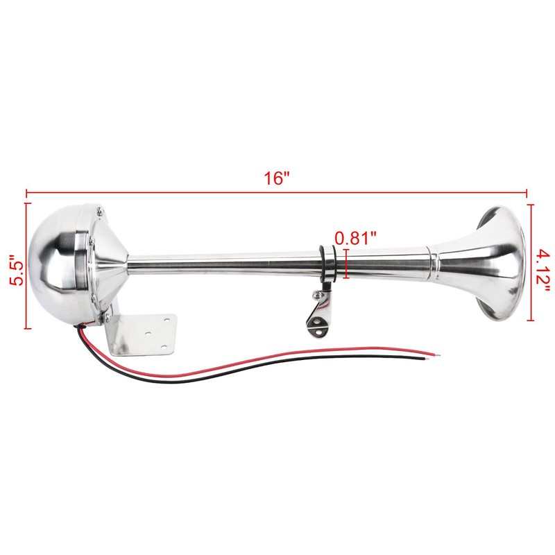Amarine Made 12v Marine Boat Horn 115db Stainless Steel Single