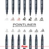 Pentel Pointliner Calligraphy S20P-C30A Fineliner with Metal Calligraphy Tip, Black,
