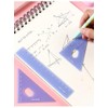 Jelly Color, 4-Piece Triangle Ruler, Triangular Funnel Set, Mathematical Geometric