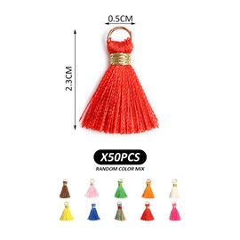 50 Pieces of Tassel Accessories, Colorful Tassel Pendants, Mini Tassels, DIY Accessories, Clothing Accessories, Suitable for Making Key Chains, Jewelry, Bag Charms, Home Accessories