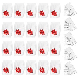 20 Pack 3D Airclean FJM Vacuum Cleaner Bags Compatible with Miele FJM Vacuum Cleaner, Compact C1, Compact C2, Complete C1, S241, S290, S300i, S500, S700, S4, S6 Series, Replaces Part # 10123220