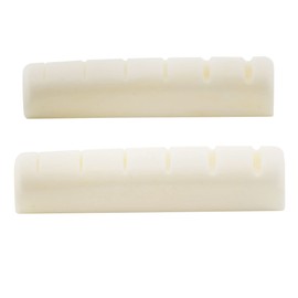 Musiclily Acoustic Guitar Nuts, Pre-Grooved, Cow Bone (Pack of 2)
