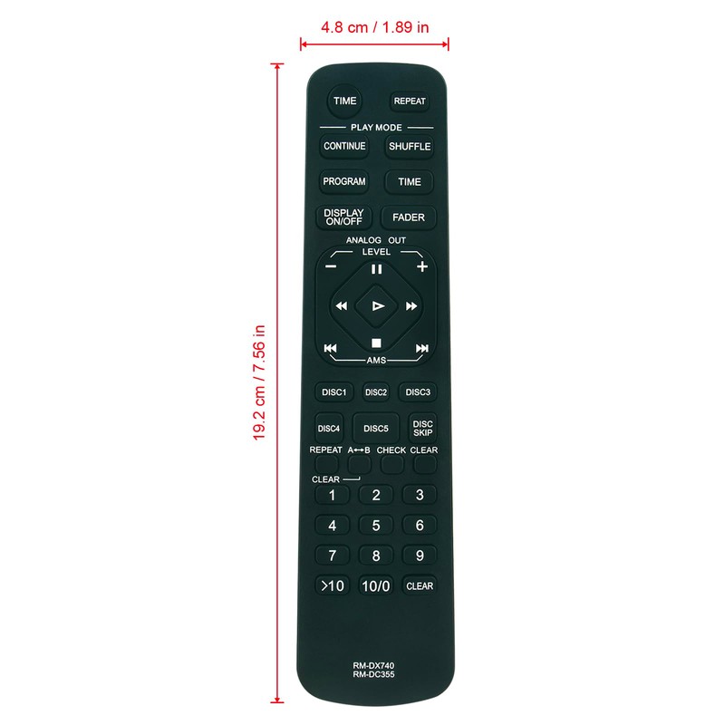 Allimity RM-DX740 RM-DC355 Replacement Remote fit for Sony CD Player