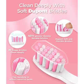 TEETHEORY Electric Toothbrush for Adults with 8 𝐁𝐫𝐮𝐬𝐡 𝐇𝐞𝐚𝐝𝐬, Sonic Electric Toothbrush with 40000 VPM Deep Clean 5 Modes, Rechargeable Toothbrushes Fast Charge 4 Hours Last 30 Days