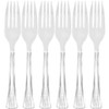 Lillian Tablesettings 48 Count Premium Plastic Fork, Clear