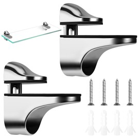 Glass Shelf Wall Shelf Bracket Adjustable Glass Shelf Bracket Zinc Alloy Glass Shelf Support for Shelves with a Glass Thickness of 3-21 mm