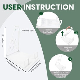 EZ SPARES Installation-free Vacuum Stand Frame,Storage Docking Station Holder,Metal Bracket,bigger base,Compatible with Dys,Eureka,tineco,dreametech,Fit Most Stick Vacuum Cleaner(White)