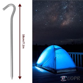 UOPR Ultra Lightweight Tent Peg Stake for Tents, 7.1 inches (18 cm), Duralumin Pegs, Mountain Climbing, Camping, Tent Pegs, Point Stakes, For Tents, Tarp, Set of 20
