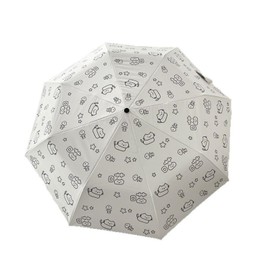 Compact Cat Umbrella - Automatic Folding, Dual-Use Rain and Sun Protection, Black Coating Anti-UV, Windproof, Lightweight, Portable Travel Companion for Men and Women (White(Emotional Cat))