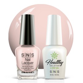 SNS Nail UV Gel and Nail Polish Lacquer Combo - Governor's Mansion (Pink/Pastel, Cream) - Long-Lasting Nail Color, Gel & Lacquer Duo Lasts 14 Days - UV Lamp Required - 0.5 fl oz