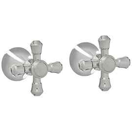 Delta Faucet Cassidy Metal Cross Bathtub Handle Set - H695PN - Classic Bathroom Fixture Set - Compatible with Cassidy Roman Tub Faucets - 2 Handles, Polished Nickel