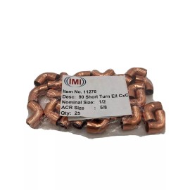 INTERSTATE METAL 90 DEGREE ELBOW COPPER FITTING FOR PLUMING & HVAC PACK OF 25 . 1/2 NOM CXC