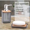 LovefulMug Bathroom Accessories Set 5 PCS, Transparent Gray Bathroom Accessories