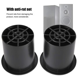 2Pcs Speaker Port Tubes, 100mm Opening Speaker Box Bass Air Ports Inverter Tube, with Rodent-Resistant Net, for 8-12 Inch Speakers