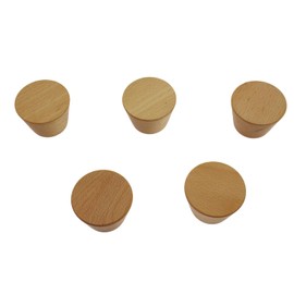 Speed mao Wooden Wall Hanging Wall Hooks, Set of 5, Natural