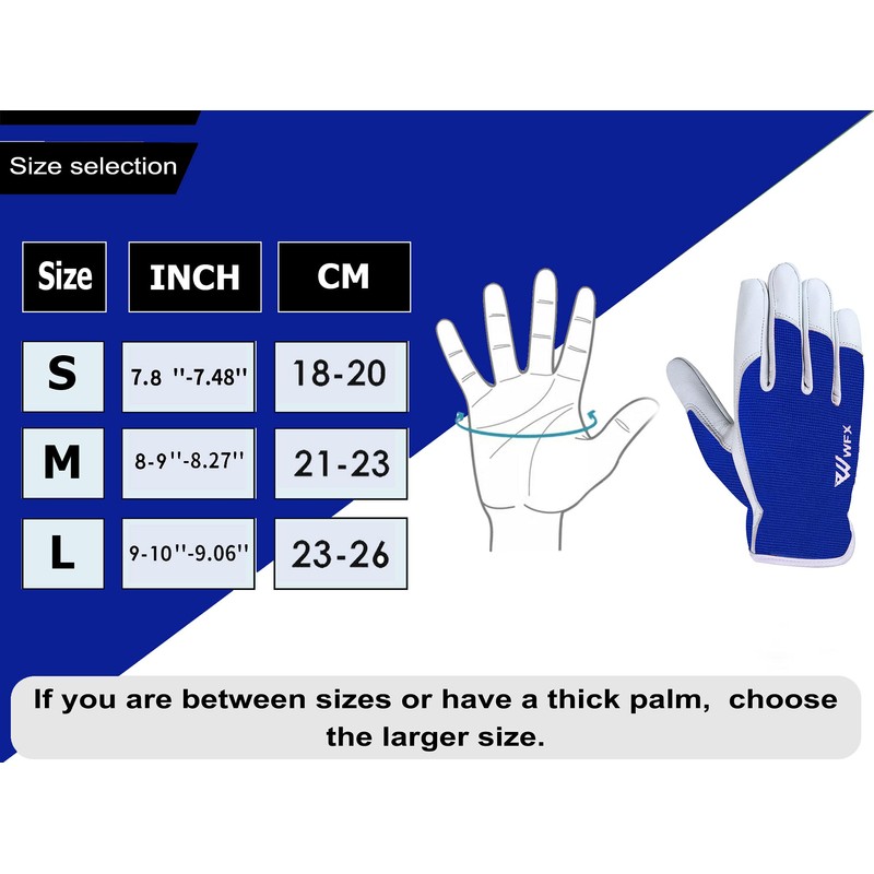 Leather Work Gloves Gardening Breathable Rigger Thorn Proof Palm Building