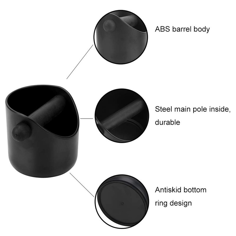 Coffee Knock Box Shock-Absorbent Durable Barista Style Espresso Knock Bin