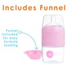 PopYum 5 onzas de fórmula anticólicos rosa para hacer/mezclar/dispensar biberones,