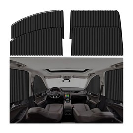 Sun Protection Car Curtain Magnetic, Magnetic Sun Protection Side Window, Privacy Screen, Car Window Blackout, UV Protection, Heat Protection, Sun Visor, Side Window for Children, Adults, Pack of 4