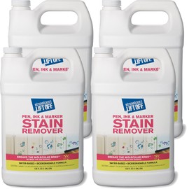 Motsenbocker's Lift Off 41001-4PK 1-Gallon Pen, Ink and Marker Remover Great as Pre-Wash Laundry Treatment will Eliminate Nail Polish, Makeup, and Dyes is Safe on Walls, Countertops, Tile, and More