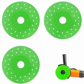 3PCS 4 Inch Diamond Chamfered Saw Blades, 1mm Ultra-Thin Cutting & Grinding Discs for Tile, Marble, Glass, Rock Slab, Compatible with Angle Grinder