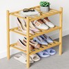 Smiry Bamboo Shoe Rack for Closet, 3 Tier Small Wooden