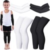 4 pares de mangas largas de compresión para niños y