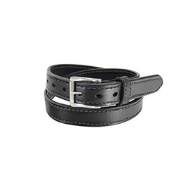Daltech Force Women's Leather Gun Belt Leather Belt - Stitched 1.25" Wide CCW Concealed Carry Gun Belt 13-14 oz Thickness - Made in USA (Black, Large (40" - Pant Size 8-10)) 1042DW-18