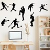 WOYINIS Removable Baseball Player Silhouette Wall Decals Baseball Sports Wall