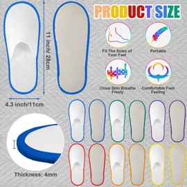 Cheecen 60 Pairs Disposable Slippers Bulk Non Slip Velvet Spa Slippers Soft Closed Toe Thick Travel Slipper for Guest Women Men Hotel Indoor House Home Party Wedding Bedroom Use Rainbow Party Supplies