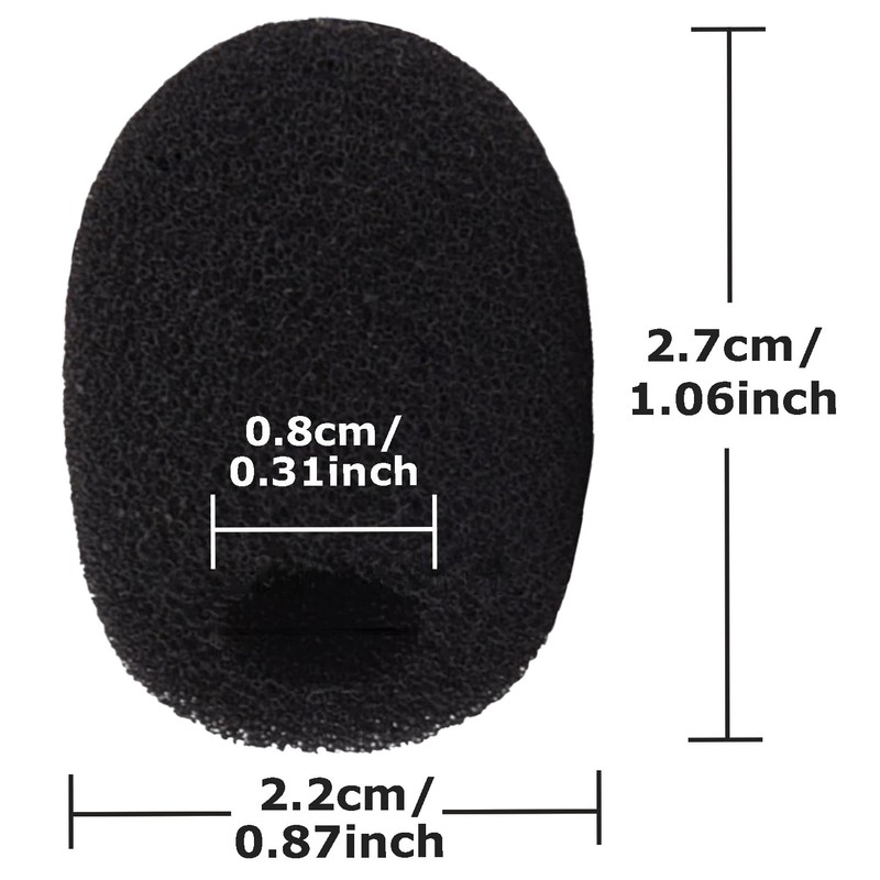 10 Pack Mini Lapel Headset Microphone Windscreen Foam Cover
