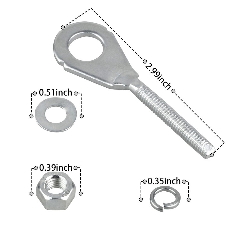 NTHREEAUTO Motorcycle Chain Adjuster Tensioner Metal Chain Axle Adjusters Compatible