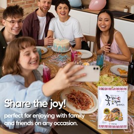 CUTIE MANGO Korea Dried Squid Original 15g x 5Packs (Total 2.64oz) Korean Flavorful Snack Grilled Sliced Butter Squid Jerky Chewy K-Food Travel Size Camping Party Pack Snacking Over Flower 꽃보다 오징어