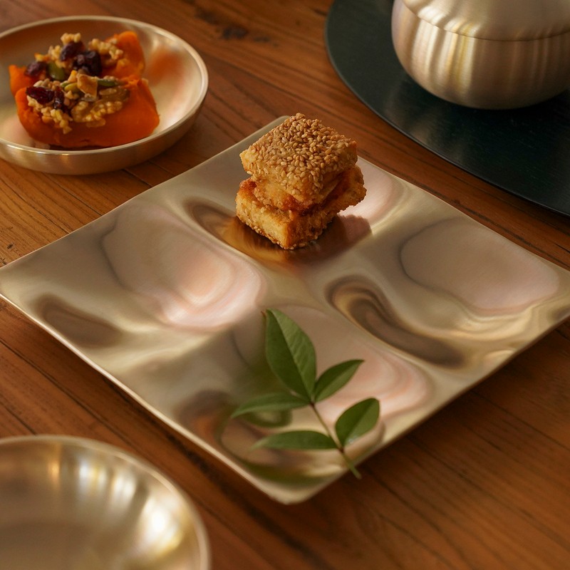 Notdam organic quartz plate / 놋담 유기 사절판