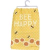 Primitives by Kathy 38310 Charming Kitchen Dish Towel, Bee Happy-