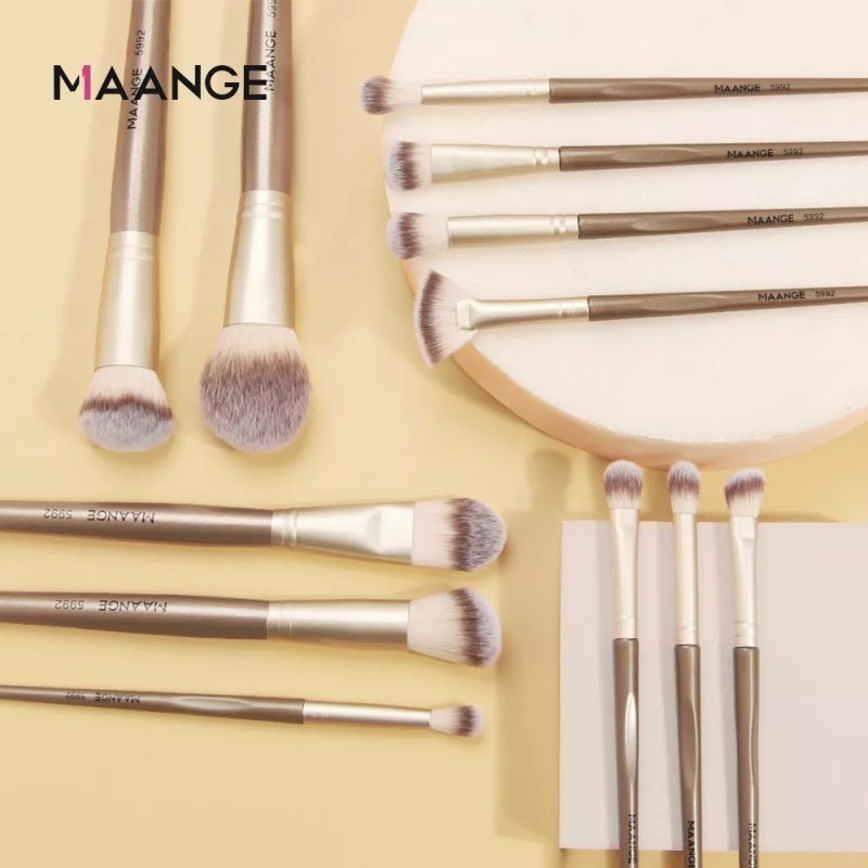 Maange Juegos De Pinceles De Maquillaje De 18 Piezas Con