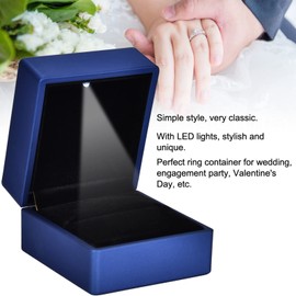 YUYTE Jewellery Gift Box, Gift Box Chain, Wedding Ring Jewellery Gift Box, Small Jewellery Boxes Container, Jewellery Pendant Holder, Storage Case, LED Light (Ring)