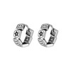Yudisho S925 Smiley Small Silver Hoop Earrings, Anti-Allergy Earrings for