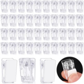 50 Pcs Self Adhesive Clips,Wall Clips for Hanging,Sticky Clips Tapestry Clips Photo Picture Poster Clips Plastic Spring Clips Hanging for Paper Tapestry Hangers Home and Office Christmas Decor(Clear)