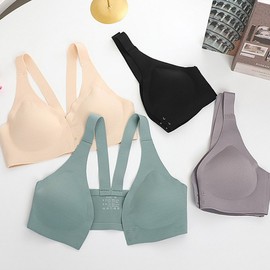 Comfortable Seamless Wire-Free Plus Size Nursing Bra for Pregnant & Breastfeeding Moms Grey/XL