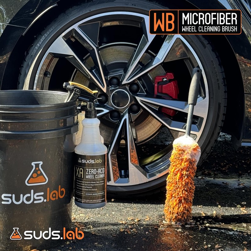 Suds Lab WB Microfiber Wheel Cleaning Brush - Multipurpose Rim