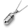 Zysta Stainless Steel Ash Jewellery Memorial Urn Pendant Cartridge Chain