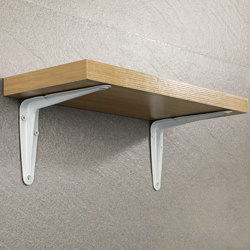Sayayo 4Pcs Shelf Brackets 10 inch, White L Brackets Heavy
