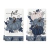 Artoid Mode Blue Leaves Pumpkin Fall Kitchen Towels Dish Towels,