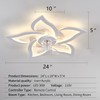 Ruibutrade White Flower Modern CeilingFans with Lights, Low Profile Ceiling