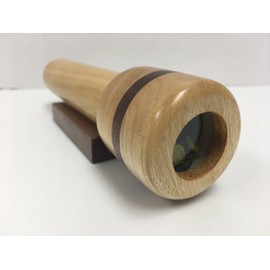 N and J Kaleidoscope in Solid Jalneem Wood with Walnut Accents, 7 3/4 Inch Barrel, Beaded Turning Chamber. Handcrafted in U S A !