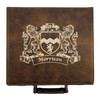 Morrison Irish Coat of Arms Leather Poker Set
