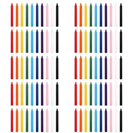 Mega Candles 100 pcs Unscented Assorted Colors Mini Taper Candle, 5 Inch Tall x 1/2 Inch Diameter, Great for Casting Chimes, Rituals, Spells, Vigil, Witchcraft, Wiccan Supplies, Meditation & More