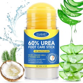 Crema para pies de urea en barra 60 ms 2 cido saliclico, crema de urea para pies profundamente hidratante y de rpida absorcin exfoliante suave para...