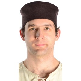 HEMAD Men's Medieval Woolen Cap – XL Brown